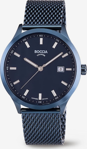 Boccia Titanium Analog Watch in Blue: front