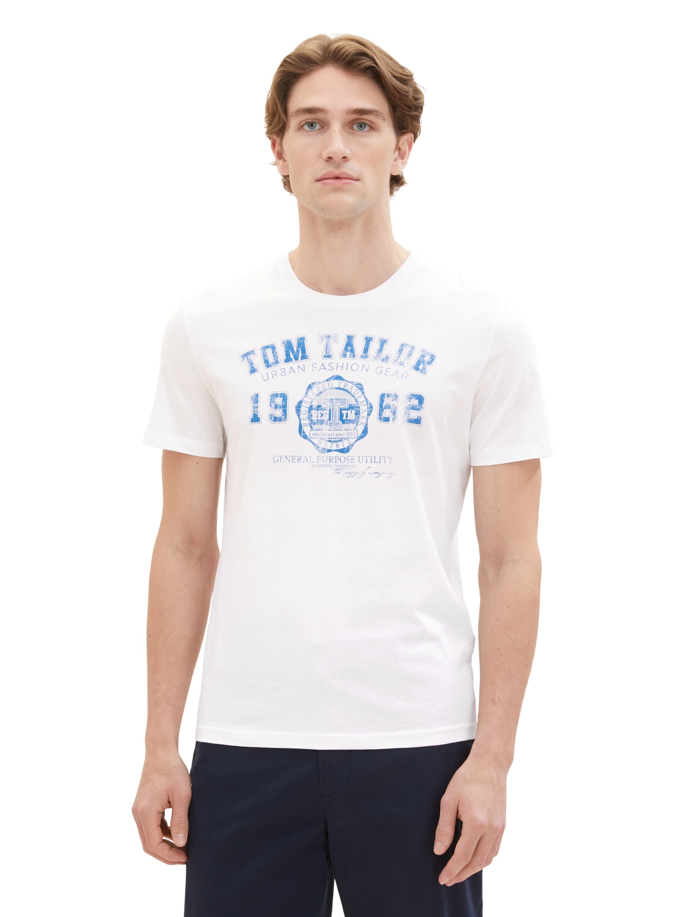 TOM TAILOR T-shirt i vit: framsida