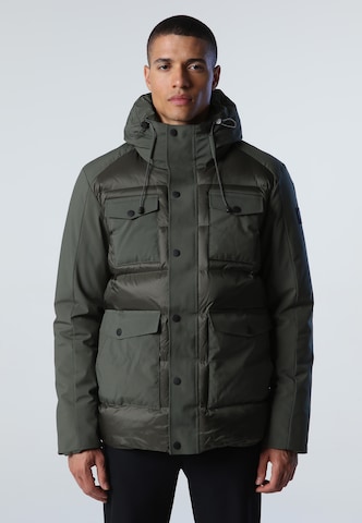 North Sails Winterparka in Groen: voorkant