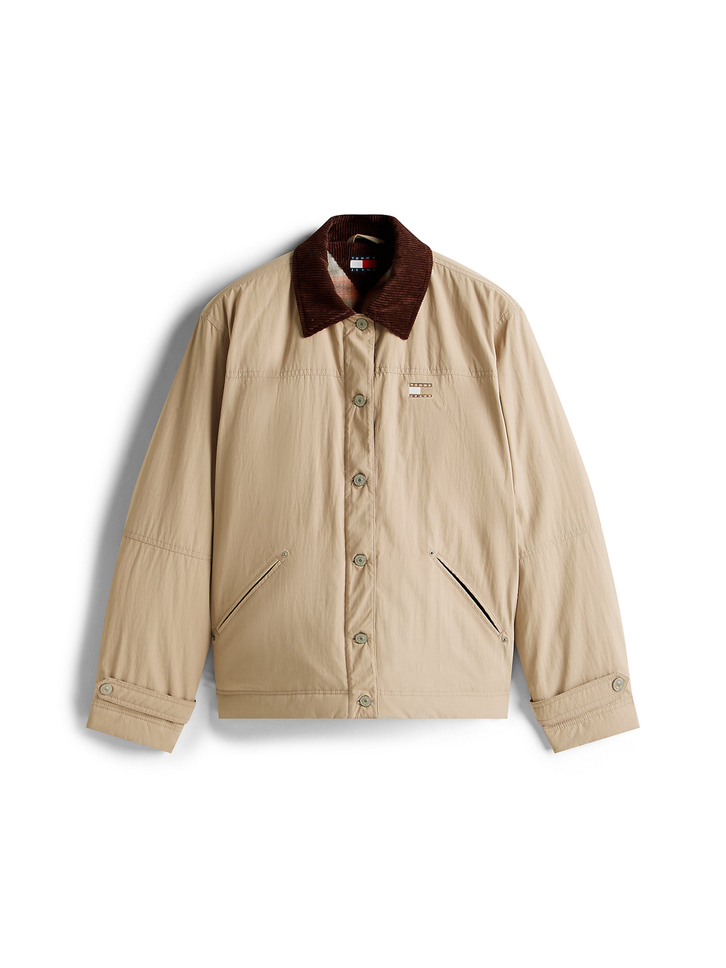 Tommy Jeans Veste mi-saison en beige / marron, Vue avec produit