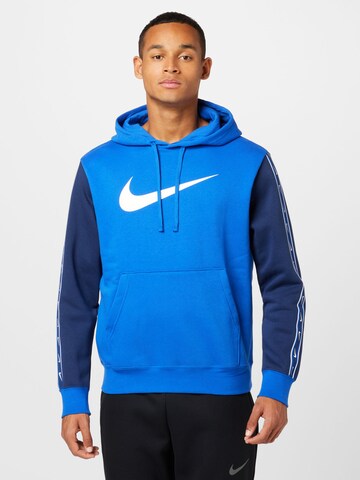 Sweat-shirt 'REPEAT' Nike Sportswear en bleu : devant