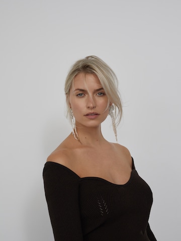 LeGer by Lena Gercke Kootud kleit 'Sarina', värv pruun