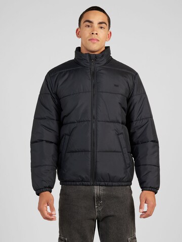 LEVI'S ® Φθινοπωρινό και ανοιξιάτικο μπουφάν 'Sunset Short Puffer' σε μαύρο: μπροστά