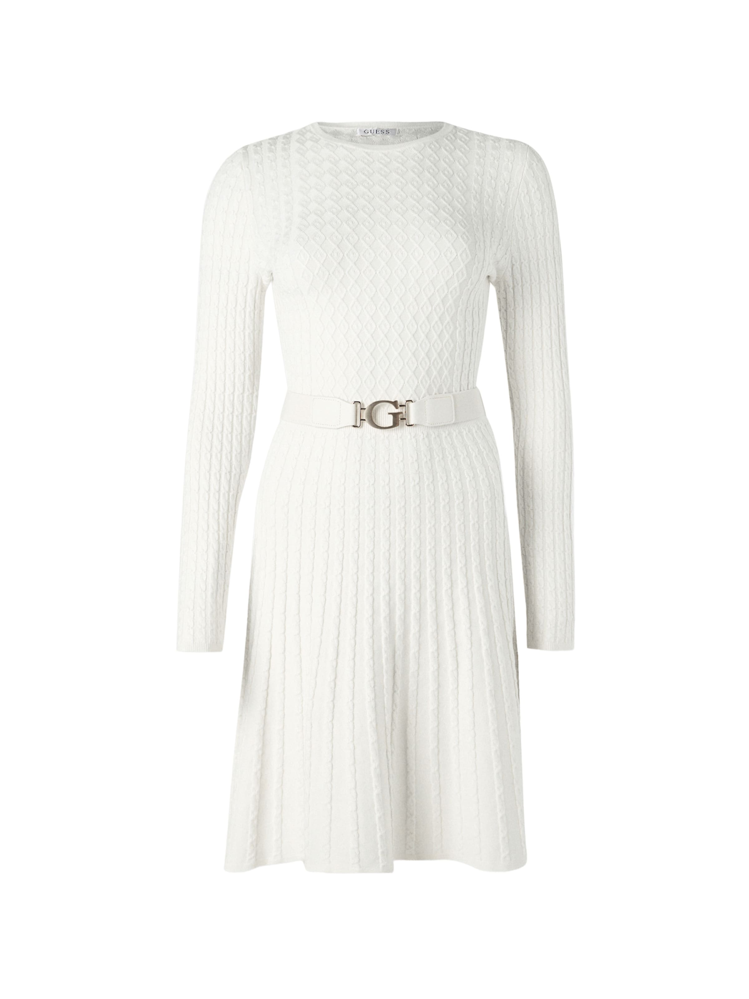 GUESS Трикотажное платье 'HANA' в Белый: спереди