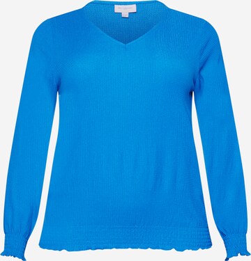 ONLY Carmakoma Blouse in Blauw: voorkant