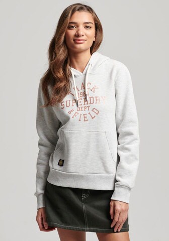 Sweat-shirt Superdry en gris : devant
