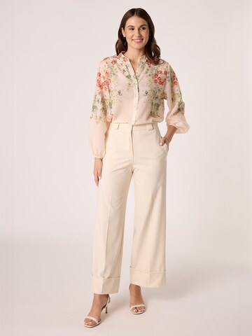 Wide Leg Pantalon à plis '3UI005' Quiosque en beige