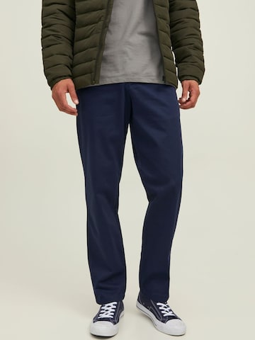 Loosefit Pantalon chino 'Kane Bowie' JACK & JONES en bleu : devant