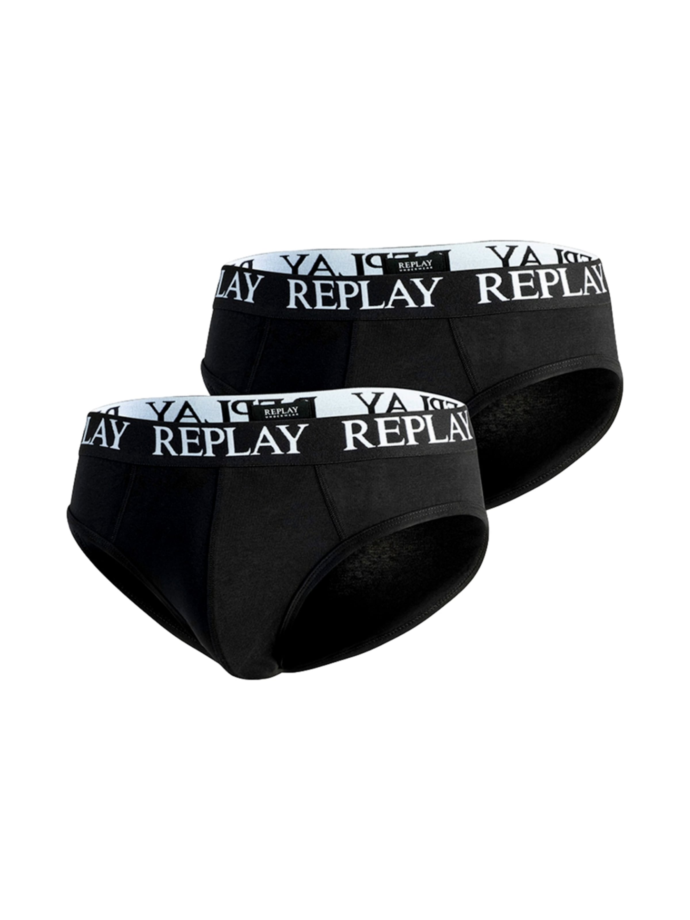 REPLAY Slip veličine L u crna / bijela, Pregled proizvoda