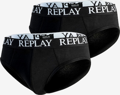 REPLAY Slip veličine L u crna / bijela, Pregled proizvoda