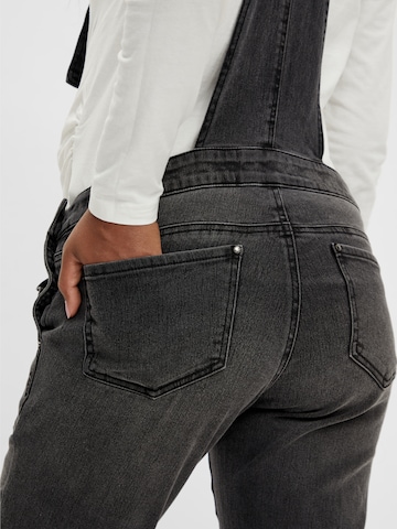 MAMALICIOUS Slimfit Tuinbroek jeans 'Fia' in Grijs