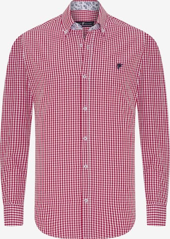 DENIM CULTURE Regular fit Button Up Shirt 'Harvey' in Red: front