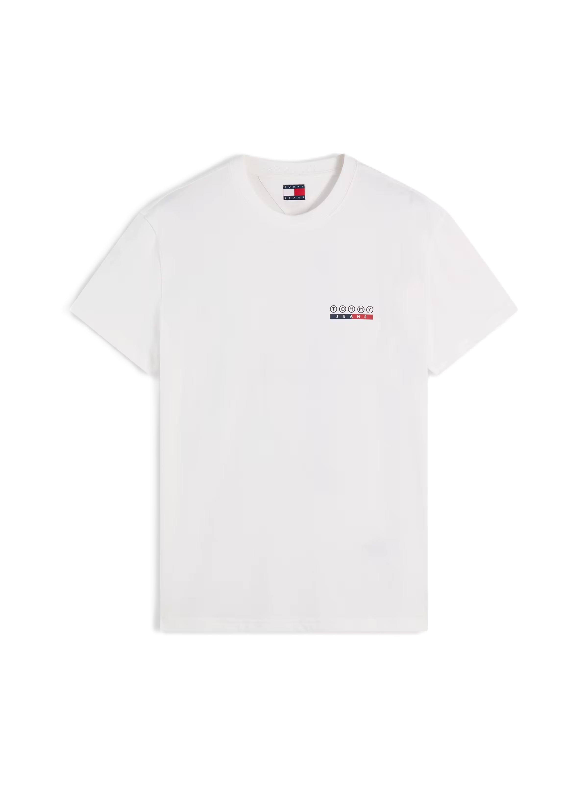 Tommy Jeans Shirt 'DNA' in Wit: voorkant