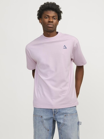 T-Shirt 'Triangle Summer' JACK & JONES en violet : devant