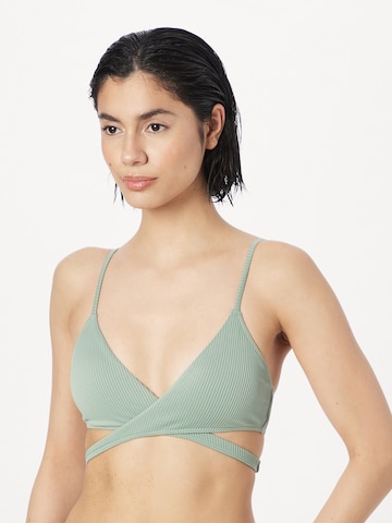 HOLLISTER Triangel Bikinitop in Groen: voorkant