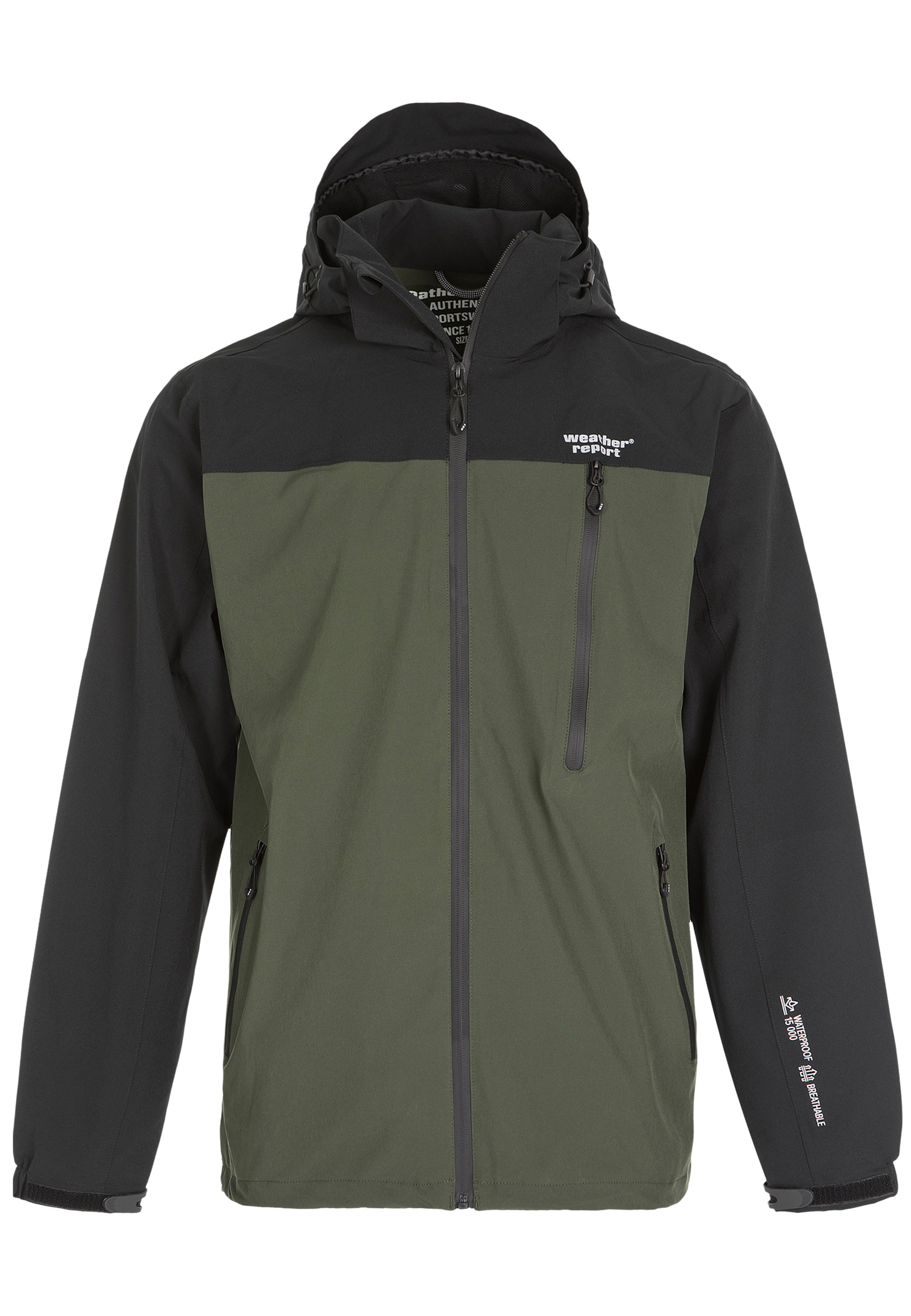 Weather Report - Chaqueta de montaña 'Delton' en verde: frente