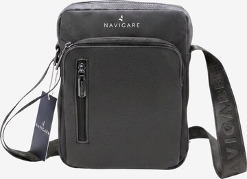 Borsa a tracolla 'Borsa a Tracolla Uomo Navigare Poliestere Zip' di Navigare in nero: frontale