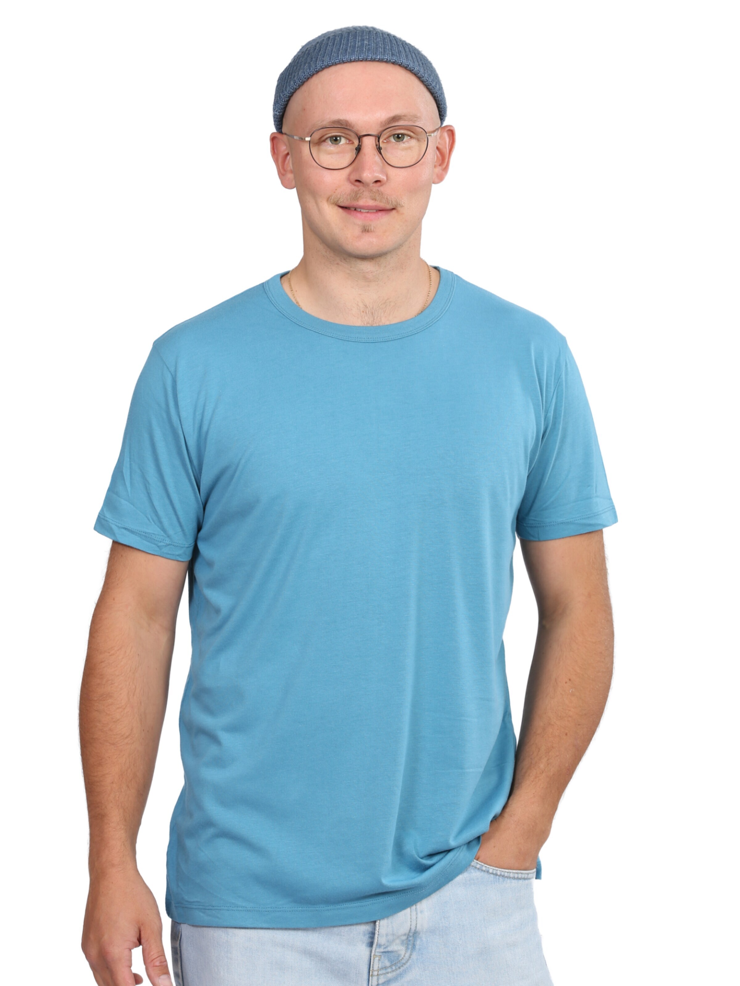 T-Shirt 'Fairwear Bambus' Life-Tree en bleu
