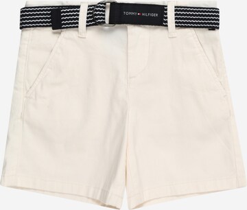 Regular Pantalon 'ESSENTIAL' TOMMY HILFIGER en blanc : devant