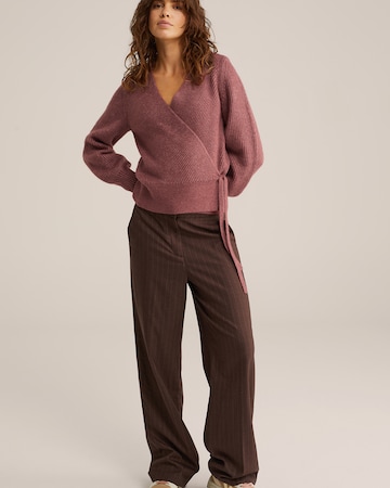 WE Fashion Neuletakki värissä vaaleanpunainen