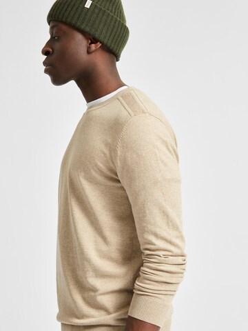 SELECTED HOMME Regular fit Sweater 'Berg' in Beige