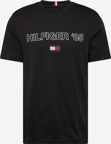 melns TOMMY HILFIGER T-Krekls: no priekšpuses