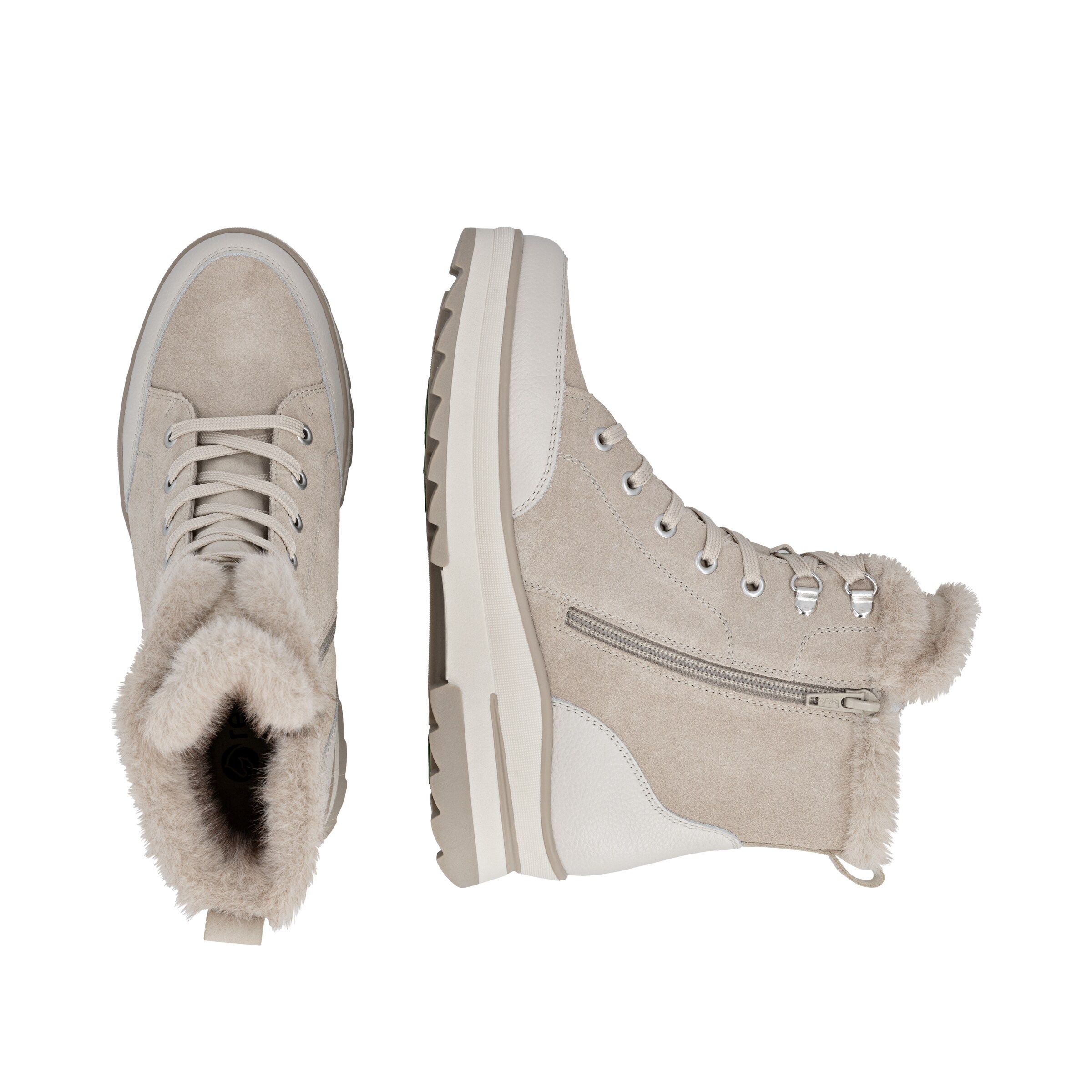 Bottes à lacets 'D2B76' REMONTE en gris