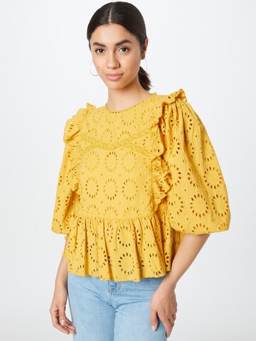 Camicia da donna di Warehouse in giallo: frontale