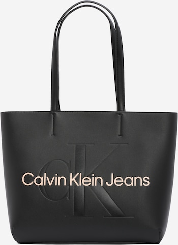 melns Calvin Klein Jeans "Shopper" tipa soma: no priekšpuses
