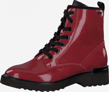 s.Oliver Lace-up bootie in Red: front