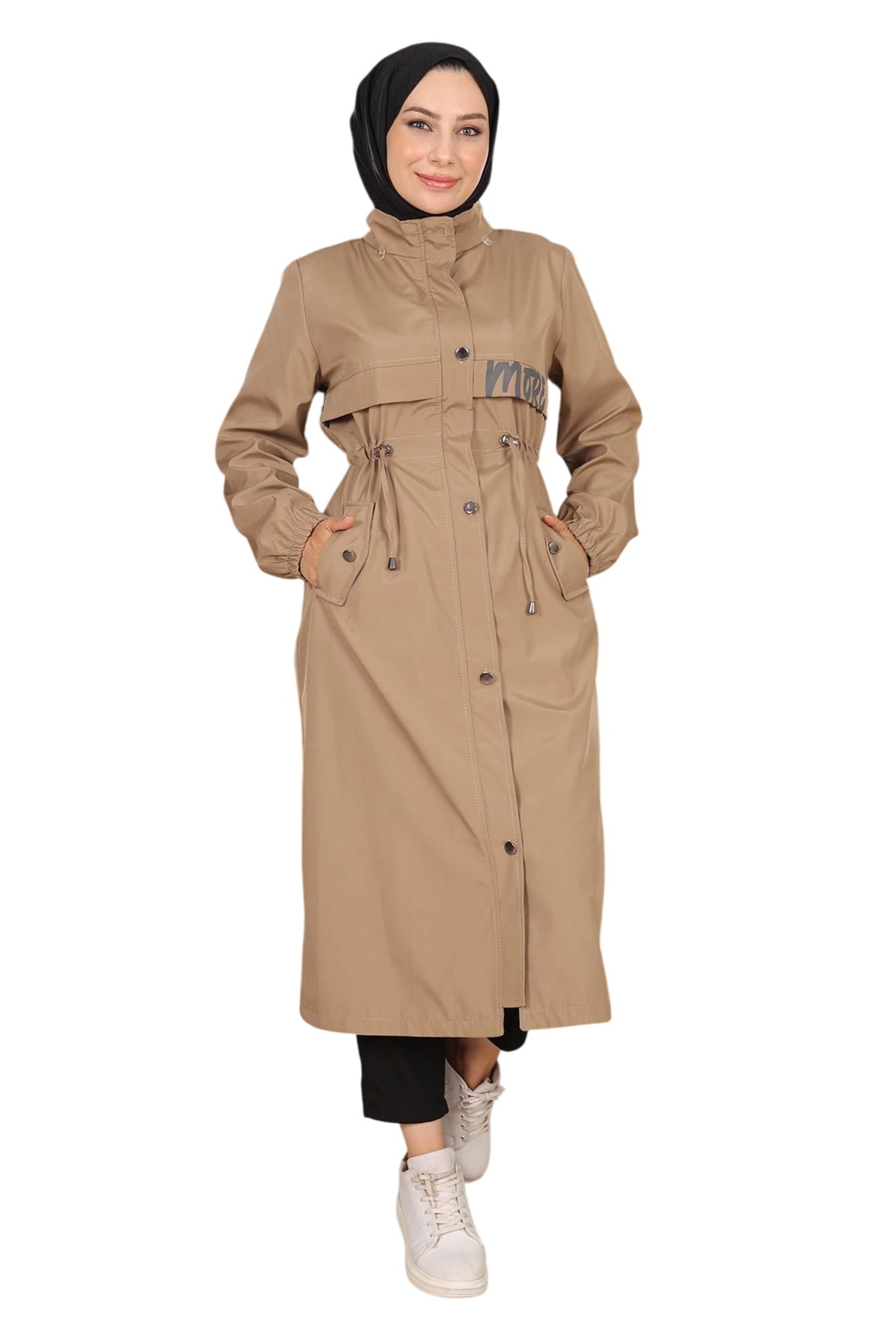 MODAMIHRAM Tussenmantel in Beige: voorkant