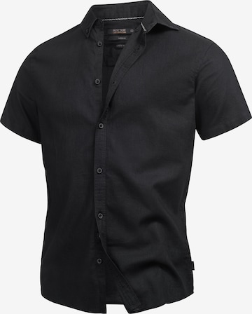 INDICODE JEANS Regular fit Button Up Shirt in Black: front