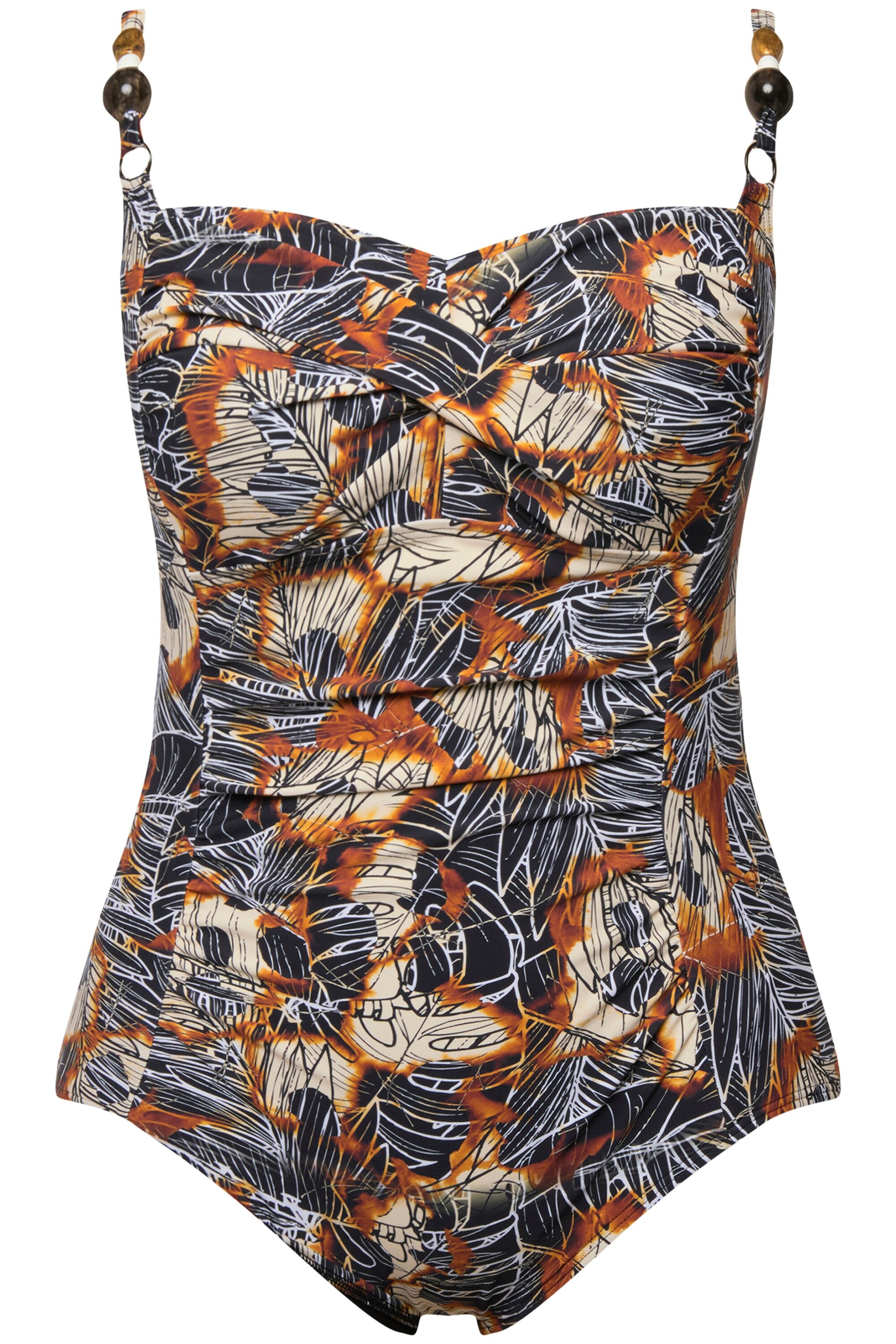 Bustier Maillot de bain Ulla Popken en noir : devant