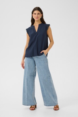 Chemisier 'Frammy' Cream en bleu