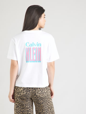 Calvin Klein Jeans Тениска в бяло: отпред