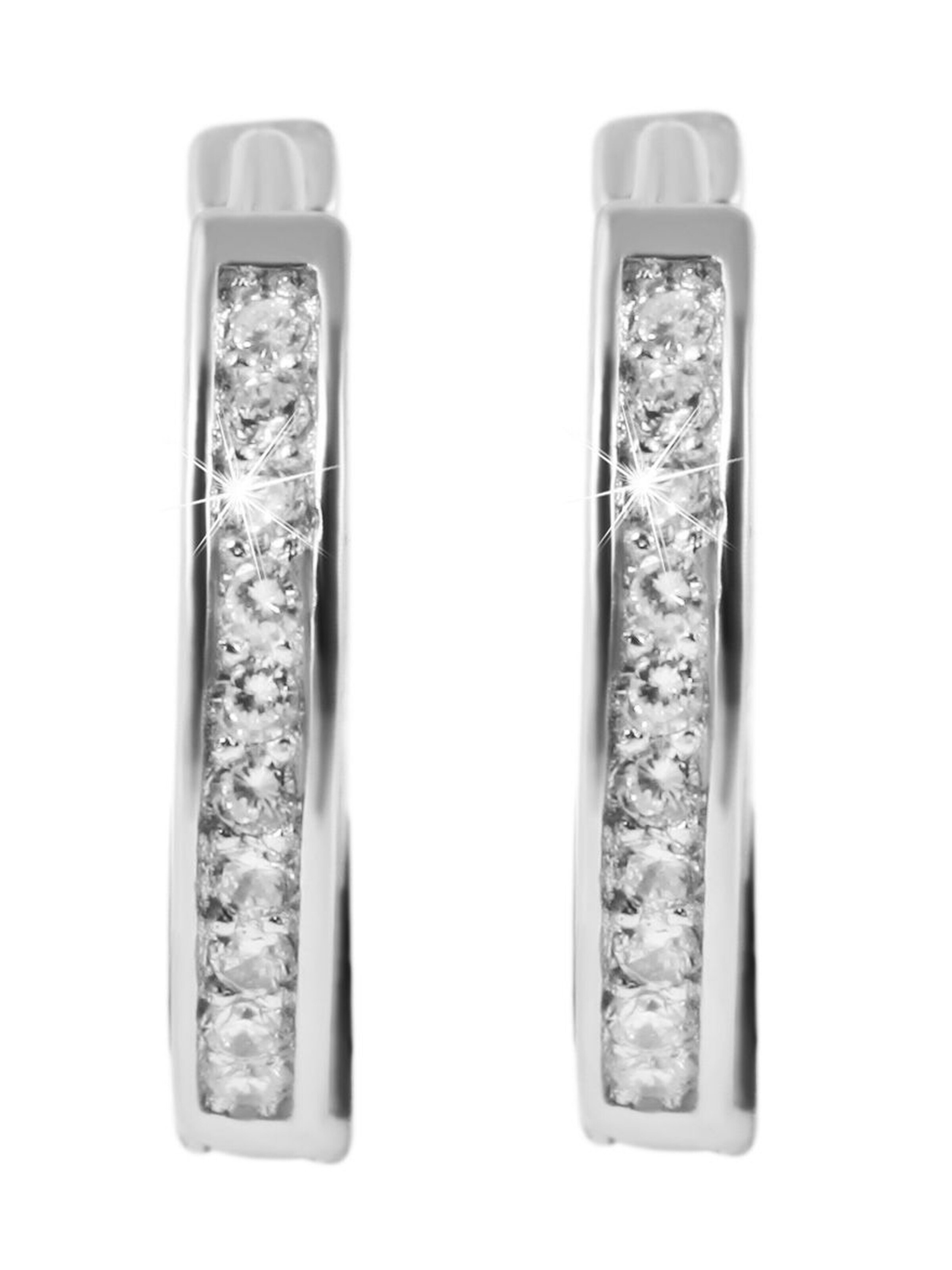 Akzent Earrings '"Sole" aus 925 Sterlingsilber, rhodiniert, langlebig' in Silver: front