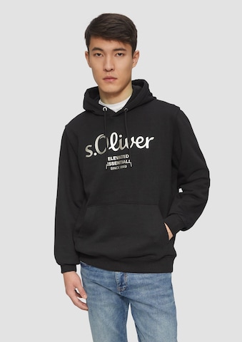 s.Oliver Sweatshirt in Black: front