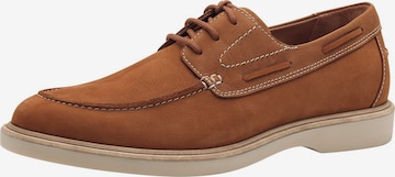 Chaussure à lacets Tamaris en marron : devant