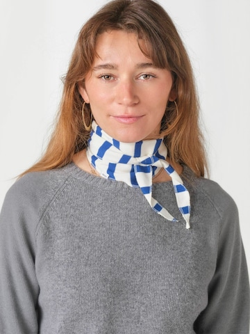 Klitmøller Collective Sjaal ' Mateo ' in Blauw: voorkant