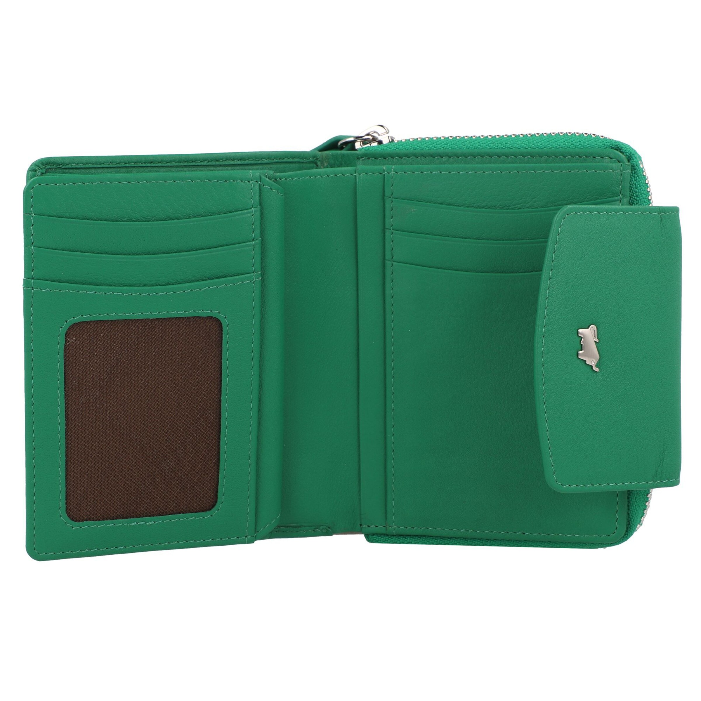 Braun Büffel Wallet 'Joy' in Green