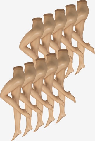 Collants ' Transparent 15 DEN ' Nur Die en beige : devant