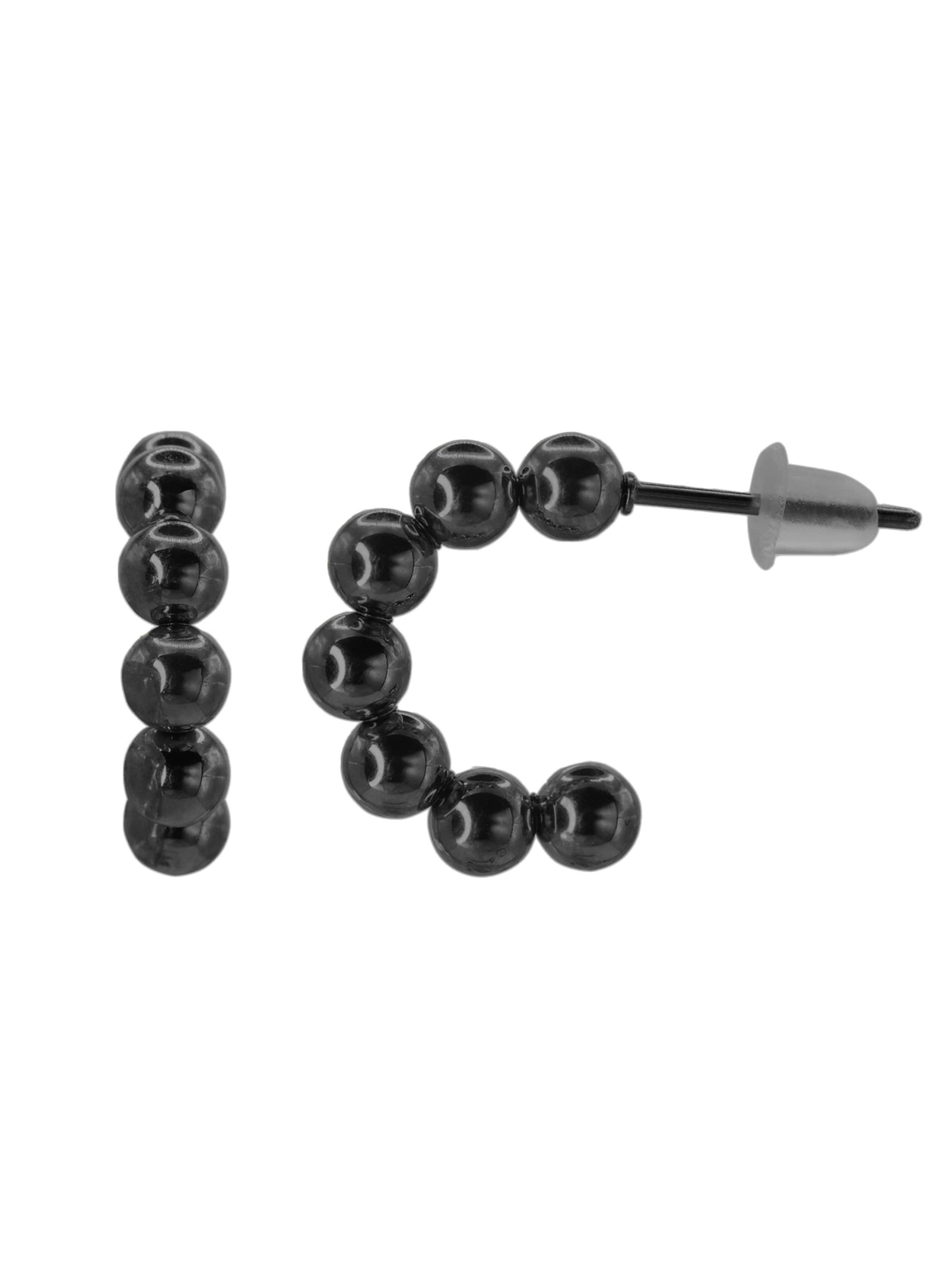 Heideman Ohrringe 'Julia' in Schwarz: Vorderseite