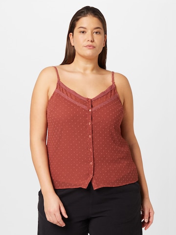 ABOUT YOU Curvy Top 'Tania' in Rood: voorkant