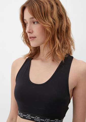 Bustier Soutien-gorge de sport QS en noir