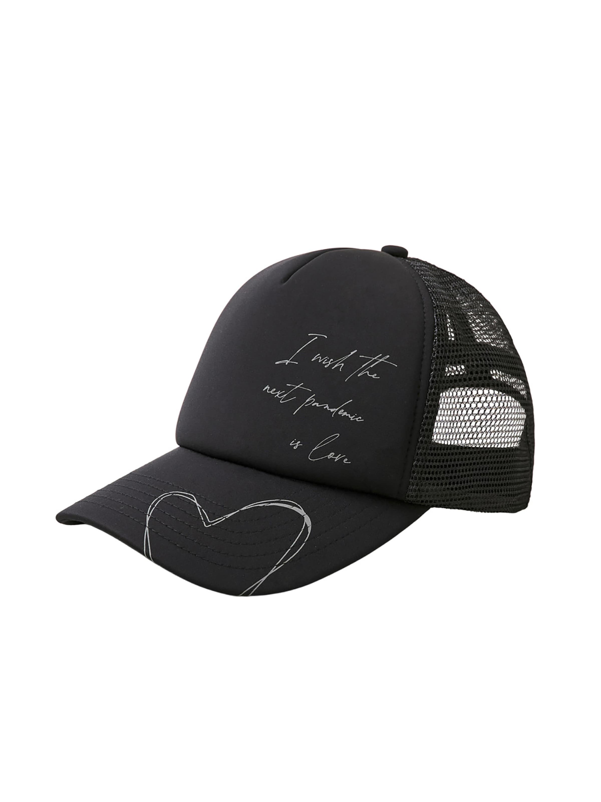 THE ODDS Pet 'I Wish The Next Pandemic Is Love Trucker Cap/ LMTD edition' in Zwart: voorkant