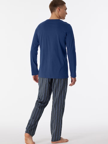 SCHIESSER Long Pajamas ' Selected Premium ' in Blue