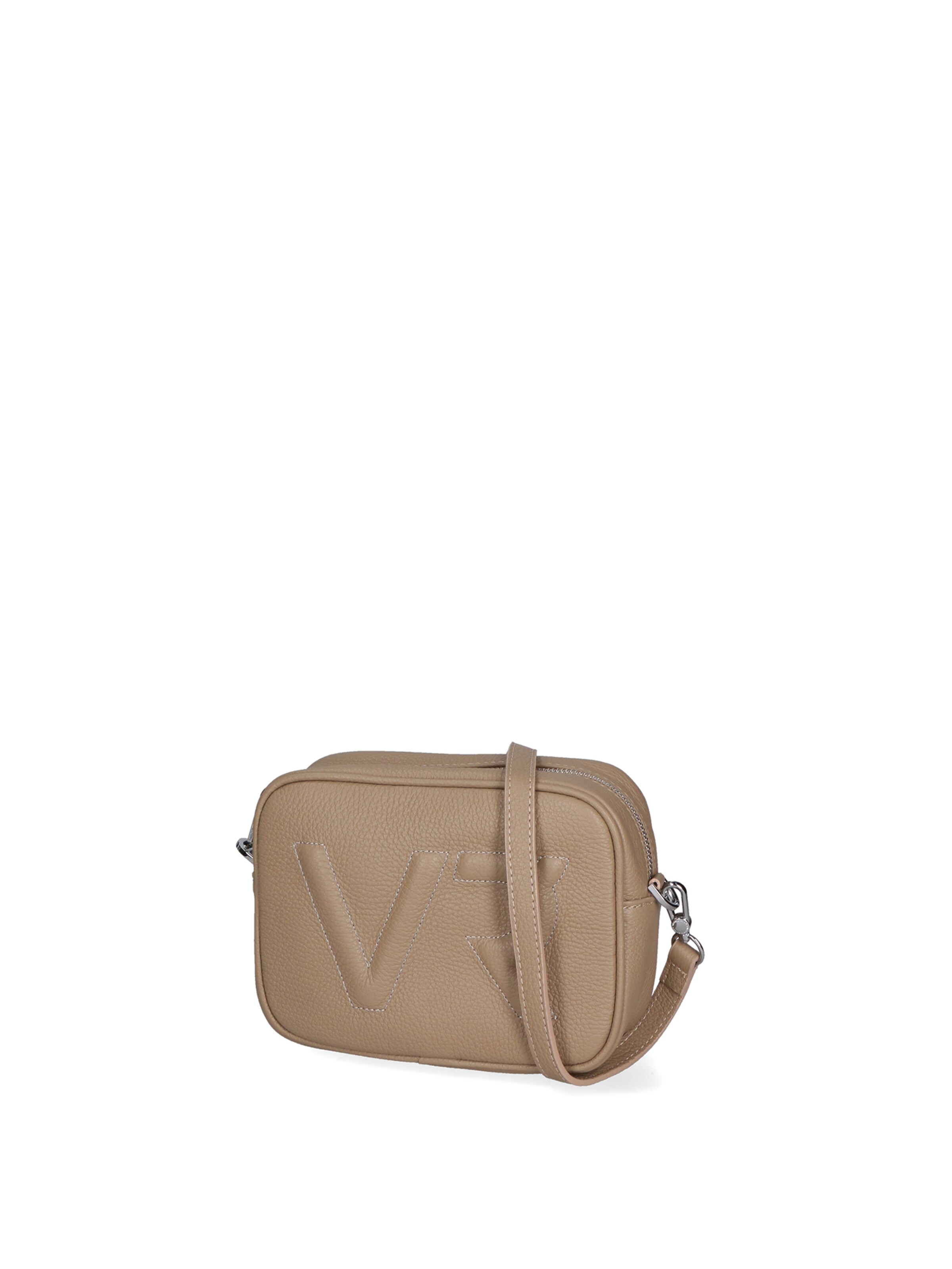 Borsa a tracolla 'Borsa a Tracolla Donna Pelle Virginia Rhinè Zip' di Virginia Rhinè in grigio