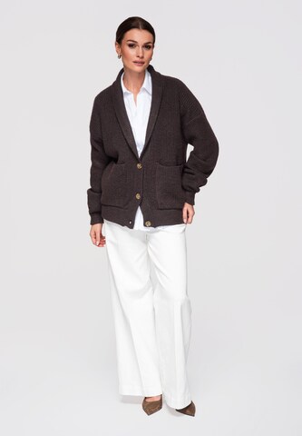 Ombre Gebreid vest in Bruin