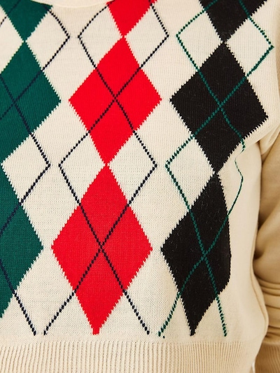 Pullover Bianco Lucci di colore avorio / navy / abete / rosso acceso, Visualizzazione prodotti