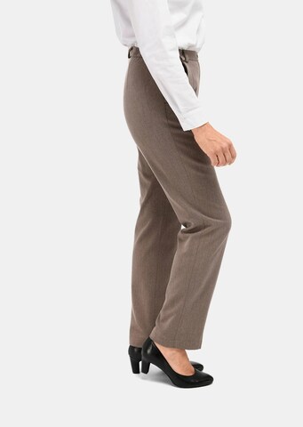 Regular Pantalon à plis 'CARLA' Goldner en beige